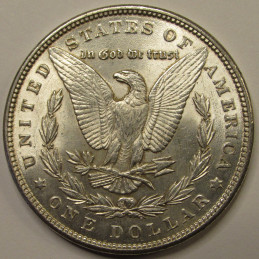 1889 Morgan Dollar - antique uncirculated American silver dollar coin 1889 Morgan Dollar - antique uncirculated American silver dollar coin