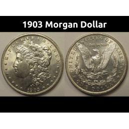 1903 Morgan Dollar - antique turn of the century American silver dollar