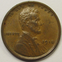 1918 Lincoln Wheat Cent - antique early date uncirculated wheat penny 1918 Lincoln Wheat Cent - antique early date uncirculated wheat penny