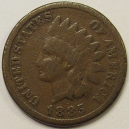 1885 Indian Head Cent - antique better year American Indian penny 1885 Indian Head Cent - antique better year American Indian penny
