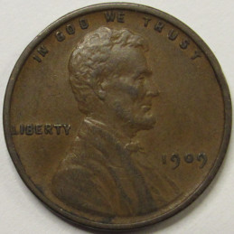 1909 Lincoln Wheat Cent - antique first year of issue American wheat penny 1909 Lincoln Wheat Cent - antique first year of issue American wheat penny