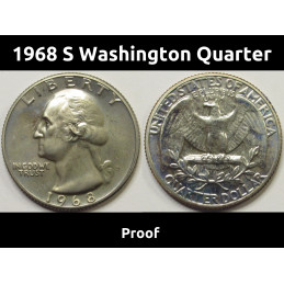 1968 S Washington Quarter - Proof - antique flashy coin