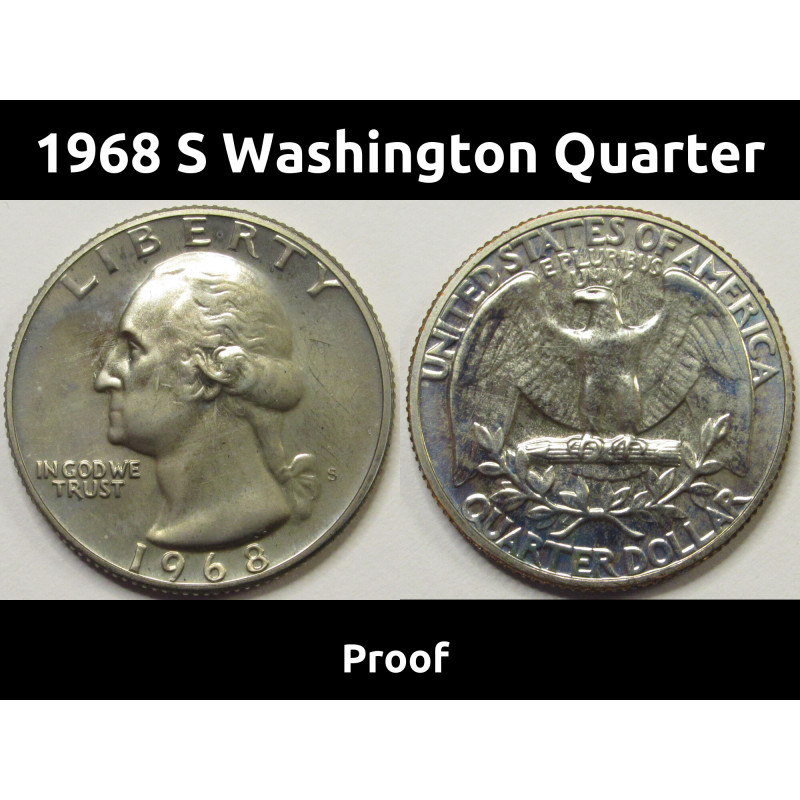 1968 S Washington Quarter - Proof - antique flashy coin 1968 S Washington Quarter - Proof - antique flashy coin