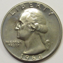 1968 S Washington Quarter - Proof - antique flashy coin 1968 S Washington Quarter - Proof - antique flashy coin