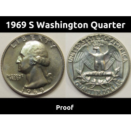 1969 S Washington Quarter - Proof - antique American coin