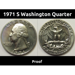 1971 S Washington Quarter - Proof - vintage San Francisco mintmark coin