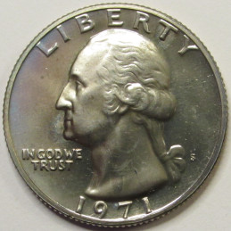 1971 S Washington Quarter - Proof - vintage San Francisco mintmark coin 1971 S Washington Quarter - Proof - vintage San Francisco mintmark coin