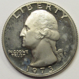 1973 S Washington Quarter - Proof - vintage flashy coin 1973 S Washington Quarter - Proof - vintage flashy coin