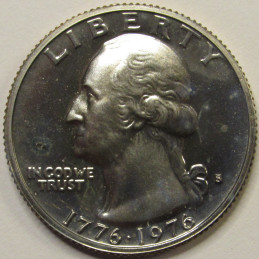 1976 S Washington Quarter - Proof - Biccentennial San Francisco mintmark quarter 1976 S Washington Quarter - Proof - Biccentennial San Francisco mintmark quarter