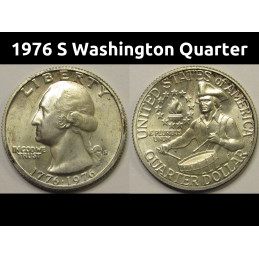 1976 S Washington Quarter - 40 percent silver S mintmark quarter