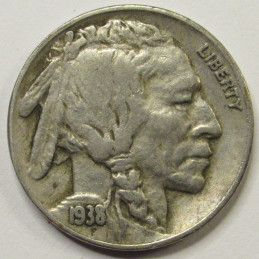 1938 D Buffalo Nickel - antique final year of issue American Indian nickel 1938 D Buffalo Nickel - antique final year of issue American Indian nickel