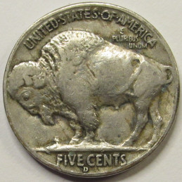 1938 D Buffalo Nickel - antique final year of issue American Indian nickel 1938 D Buffalo Nickel - antique final year of issue American Indian nickel