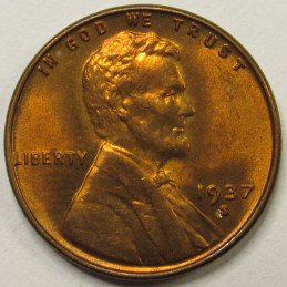 1937 S Lincoln Wheat Cent - antique higher grade S mintmark wheat penny 1937 S Lincoln Wheat Cent - antique higher grade S mintmark wheat penny