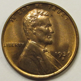 1939 S Lincoln Wheat Cent - antique S mintmark uncirculated wheat penny 1939 S Lincoln Wheat Cent - antique S mintmark uncirculated wheat penny