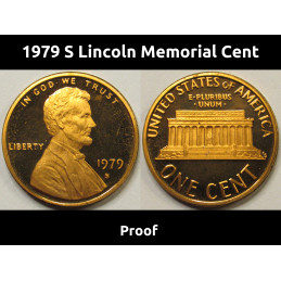 1979 S Lincoln Memorial Cent - Type 1 Proof - S mintmark penny