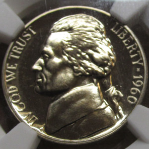 1960 Jefferson Nickel - NGC Graded Proof 67 - vintage professionally certified coin