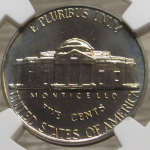 1962 Jefferson Nickel - vintage NGC graded Proof 66 - flashy nickel