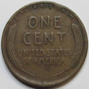 1915 Lincoln Wheat Cent - antique earlier date American wheat penny