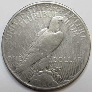 1934 S Peace Dollar - antique San Francisco mintmark American ssilver dollar