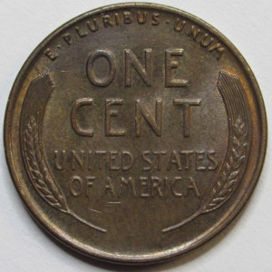 1935 Lincoln Wheat Cent - antique uncirculated American wheat penny