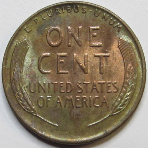 1937 Lincoln Wheat Cent - antique Great Depression era toned wheat penny