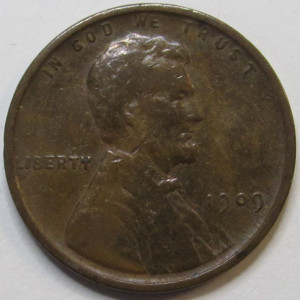 1909 VDB Lincoln Wheat Cent - antique first year of issue American wheat penny