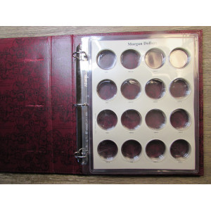 CAPS Album for Morgan Dollars - 1892 to 1921 - large black professional grade silver dollar album