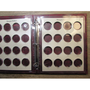 CAPS Album for Morgan Dollars - 1892 to 1921 - large black professional grade silver dollar album