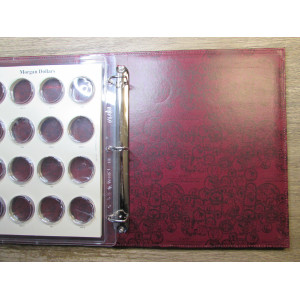 CAPS Album for Morgan Dollars - 1892 to 1921 - large black professional grade silver dollar album