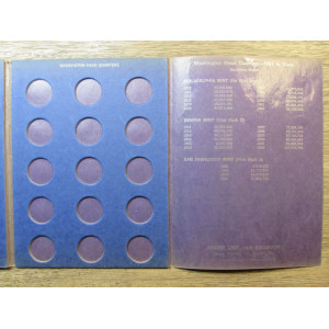 Shore Line coin folder for Washington Quarters - 1951 - 1971 - vintage supply