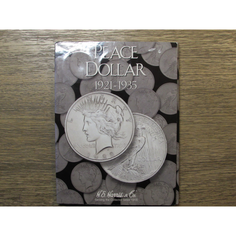 HE Harris coin folder for Peace Dollars - 1921-1935 - vintage supply