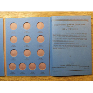 Whitman folder for Washignton Quarters - 1932-1945 - P/D/S - coin collecting supply