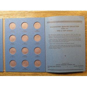 Whitman coin folder for Washington Quarters - 1946-1959 - vintage supply