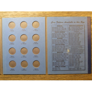Whitman coin folder for Washington Quarters - 1932-1945 - vintage supply