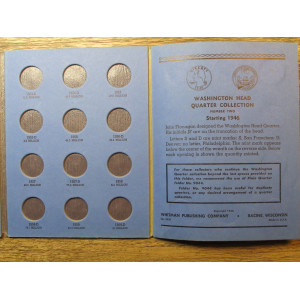 Whitman coin folder - Washington Quarters from 1946-1959 - rare print