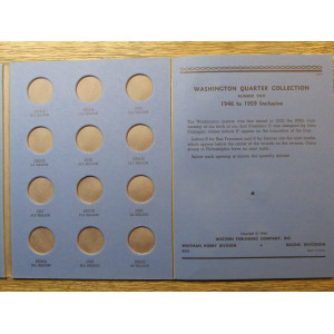 Whitman coin folder - 1946 to 1959 - vintage supply