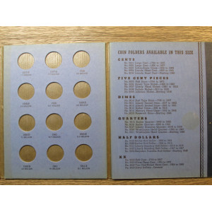 Whitman coin folder for Washington Quarters - 1932-1945 - vintage supply