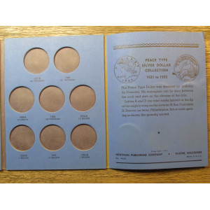 Whitman folder for Peace Dollars - 1921-1935 - vintage supply