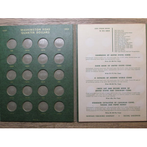 Whitman album for Washington Quarters - 1932-1962 - vintage green album