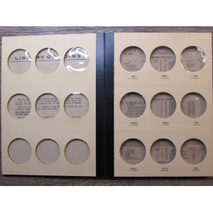 Library of Coins album for Peace Dollars - 1921-1935 - vintage coin collector album