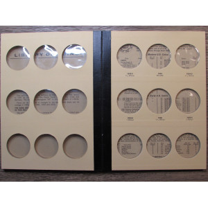 Library of Coins album for Peace Dollars - 1921-1935 - vintage coin collector album