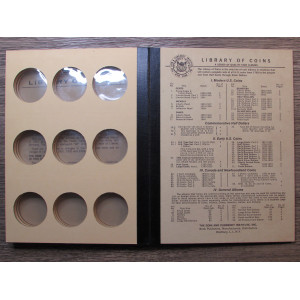 Library of Coins album for Peace Dollars - 1921-1935 - vintage coin collector album