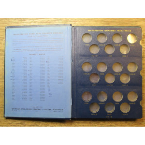 Whitman bookshelf coin album for Washington Quarters - 1932-1964 - vintage supply