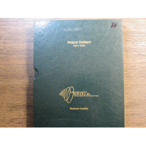 Intercept Shield coin album for Peace Dollars - 1921-1935 - with slipcase