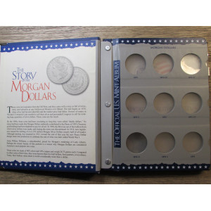 Official US Mint coin album for Morgan Dollars - 1891-1921 - vintage supply