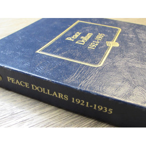 Whitman coin album for Peace Dollars - 1921-1935 - vintage supply