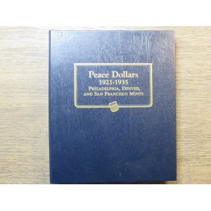Whitman Peace Dollars coin album for 1921-1935 dates - vintage supply