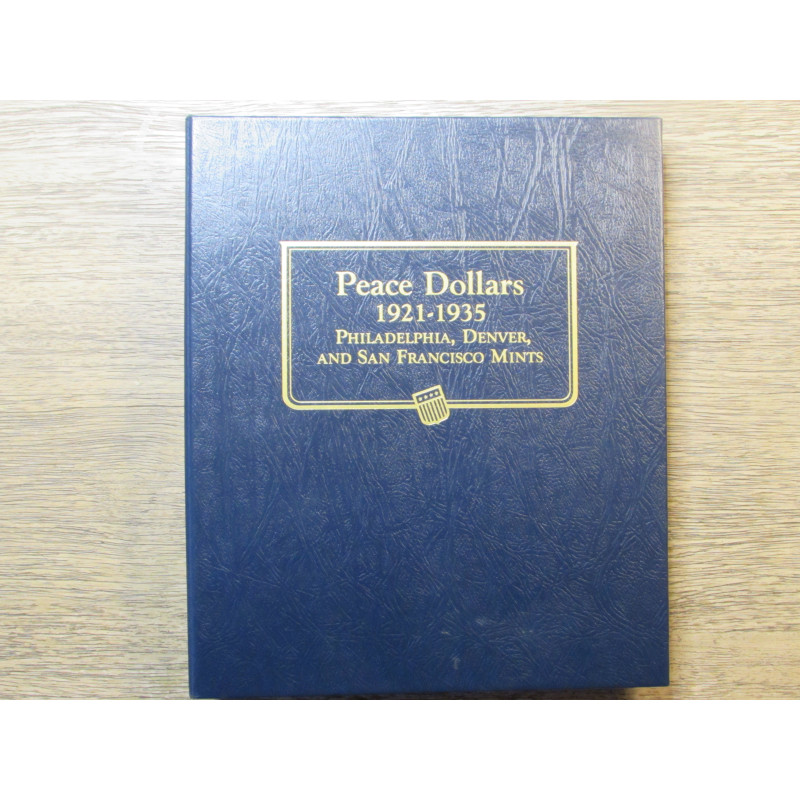 Whitman Peace Dollars coin album for 1921-1935 dates - vintage supply