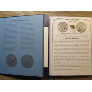 Whitman Peace Dollars coin album for 1921-1935 dates - vintage supply