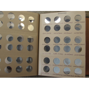 Dansco coin album for Quarters - with labeled 1999-2009 pages for state quarters